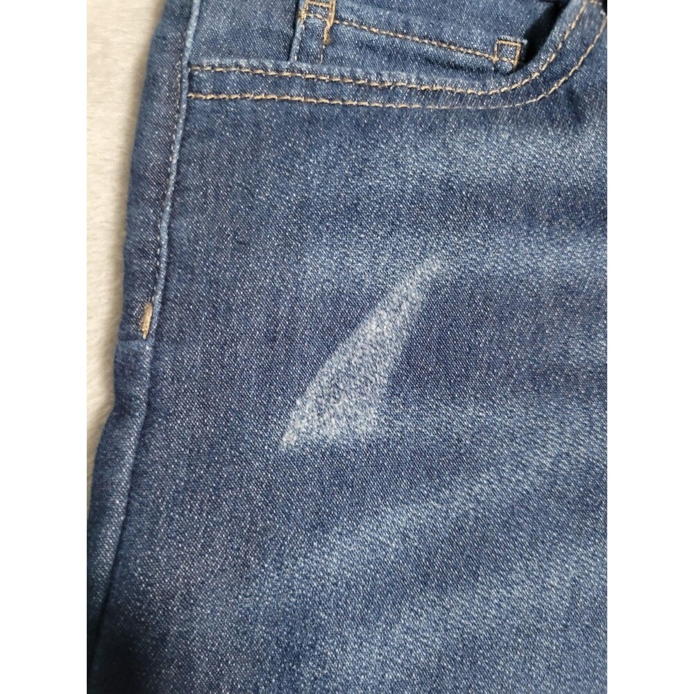 Juicy Couture Jegging Jeans Womens 12 Blue Med Wash Stretch Distressed - Picture 2 of 15